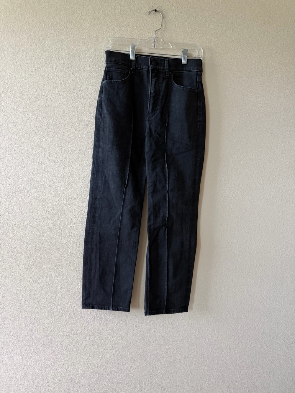 Express Black High-Rise Straight Jeans